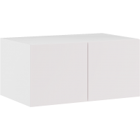 Шкаф Антресоль Римини (МебельМаркет) 2х ств (600) Белый/Софт Милк (С ПОДСВЕТКОЙ)